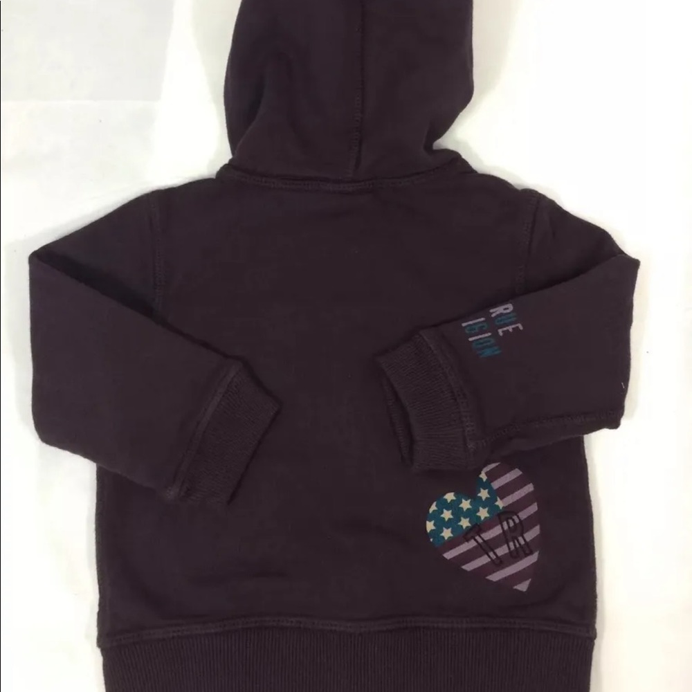 New True Religion Baby Toddler Sweater Hoodie Violet Distress 12-18 Months